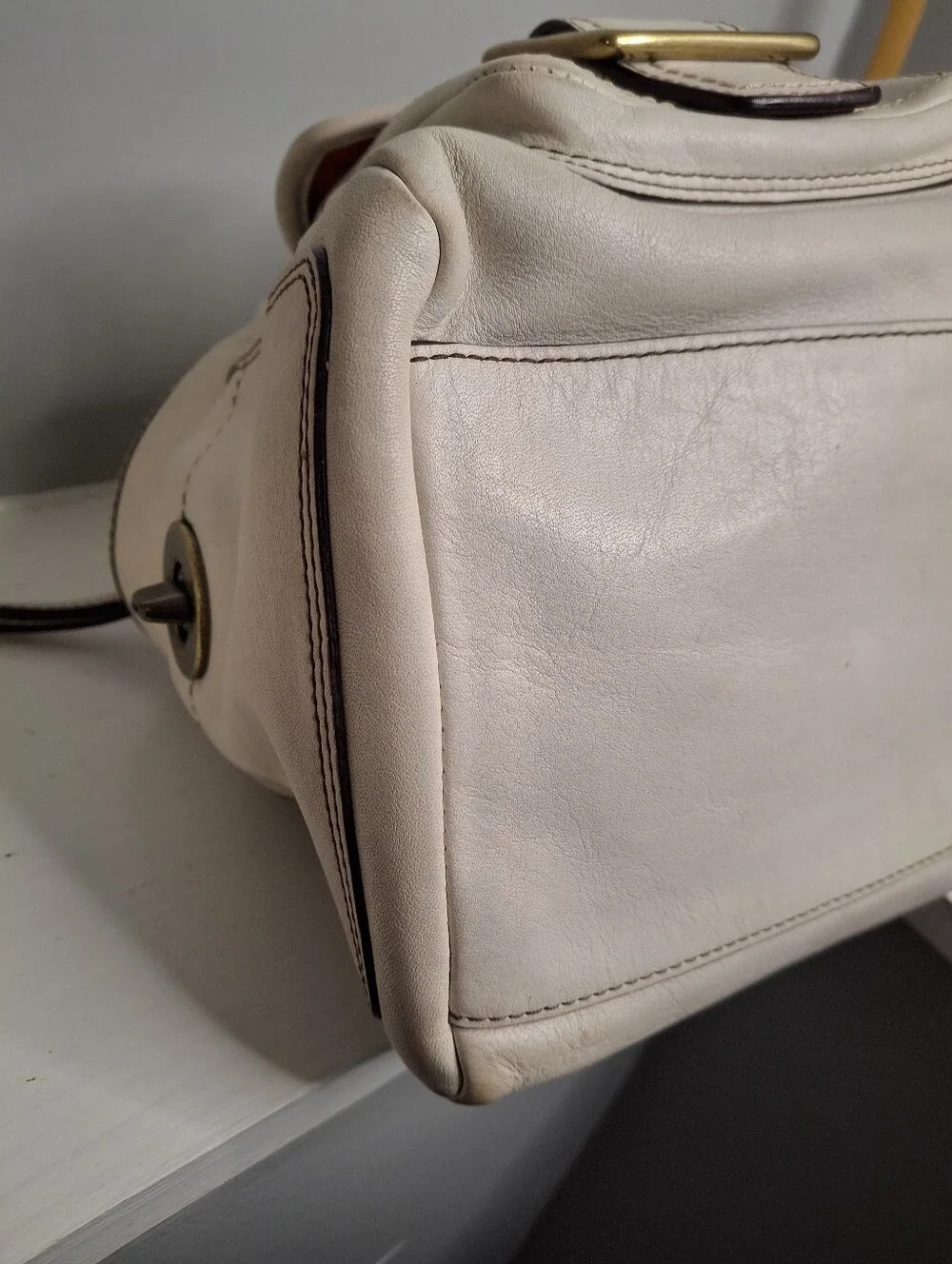 Coach Legacy Mandy Satchel 10330 White Leather Vintage 2006 65th Anniversary